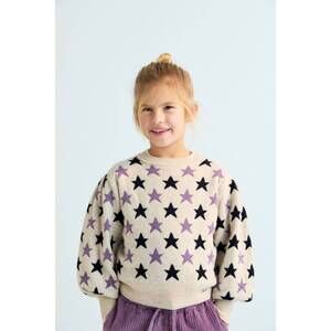 NEW THE NEW SOCIETY ximena stars jacquard jumper in purple
